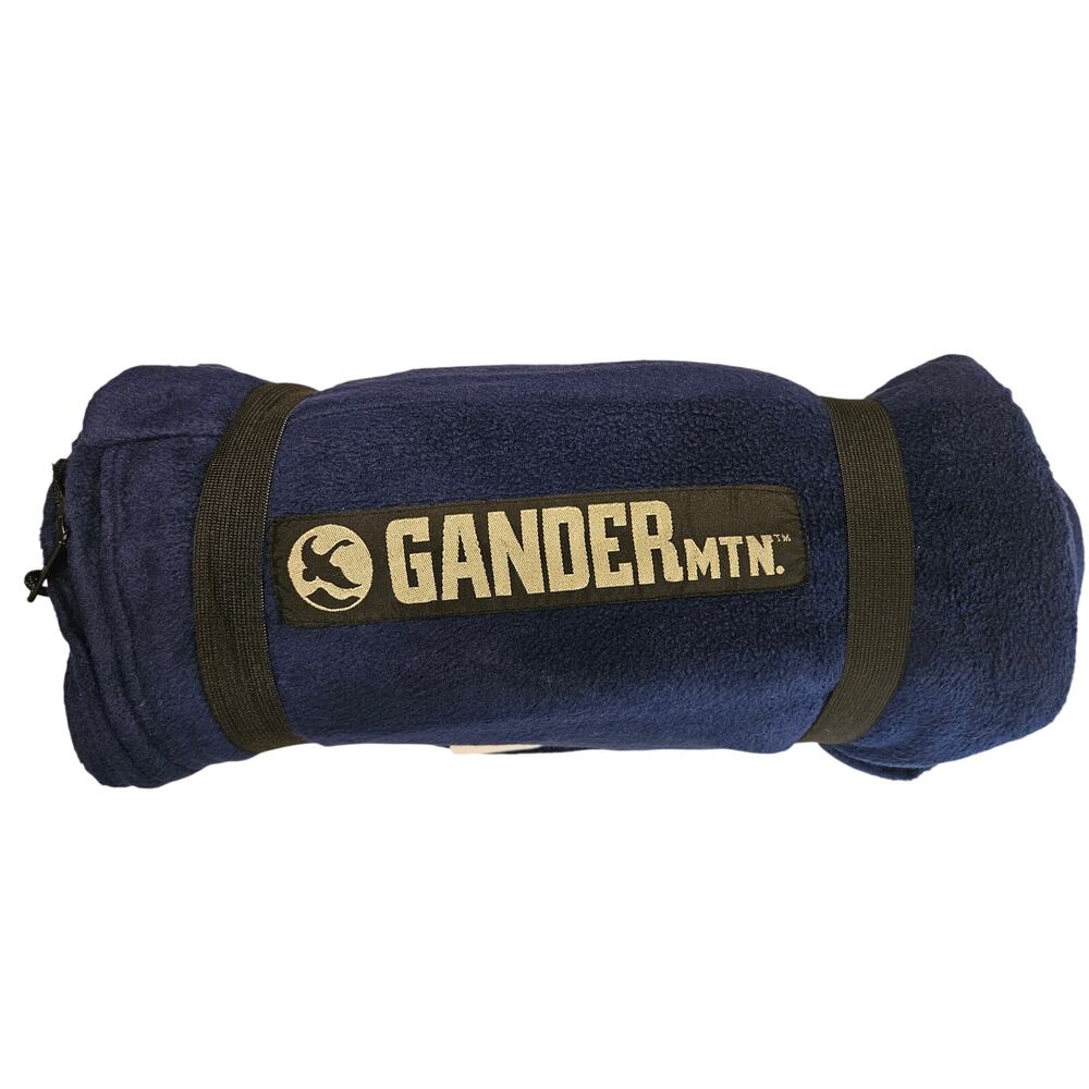 Navy Blue 29x79 Gander Mountain Fleece Sleeping Bag Lightweight B9